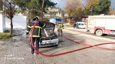 Antakya'da araç yangını itfaiye ekipleri tarafından kontrol altına alındı