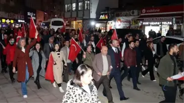 Keşan'da PKK'ya tepki yürüyüşü düzenlendi, 12 şehit için mevlit okutuldu