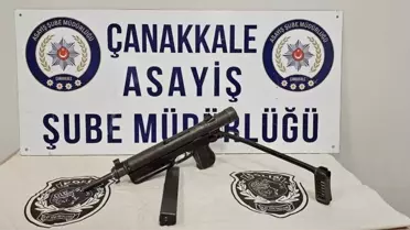 Çanakkale'de Otomatik Tabanca Ele Geçirildi, Zanlı Gözaltına Alındı