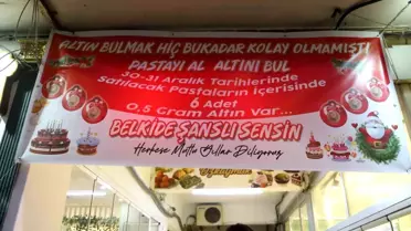Hayrabolu'da Pastane Müşterilerine Altın Sürprizi