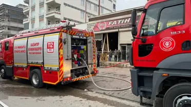 Gaziantep'te yangına müdahale eden itfaiye eri çatıdan düştü
