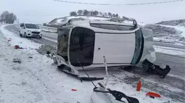 Bingöl'de takla atan cipin sürücüsü yaralandı