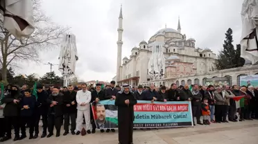 Hamas Siyasi Büro Başkan Yardımcısı Salih el-Aruri için Fatih Camisi'nde gıyabi cenaze namazı kılındı