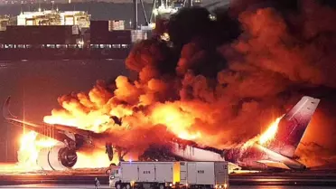 Tokyo Haneda Havalimanı'nda Kıyı Güvenlik Uçağı ile Korkunç Çarpışma
