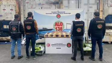 Mersin Limanı'nda 120 Milyon TL Değerinde Kokain Ele Geçirildi