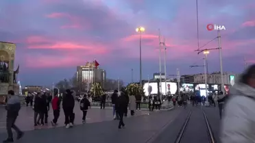 Taksim'de Hayran Bırakan Gün Batımı Manzarası