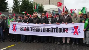 İstanbul Ümraniye'de 'Şehitlerimiz ve Filistin İçin Yürüyoruz' Eylemi Düzenlendi