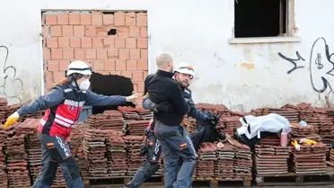 Lüleburgaz'da Marmara depremi tatbikatı gerçekleştirildi