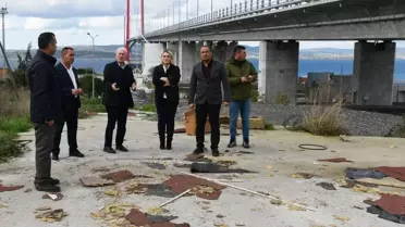 Lapseki'deki sanayi sitesine ağır tonajlı araçlar için yeni yol yapılıyor