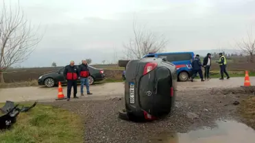 Osmaniye'de Kontrolden Çıkan Otomobil Yan Yattı, 1 Yaralı