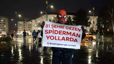 Yerli Spider-Man Sivas'ta Soğuktan Etkilendi