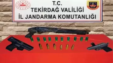 Tekirdağ'da Şüpheli Şahsın Evinden Silah ve Mermiler Ele Geçirildi