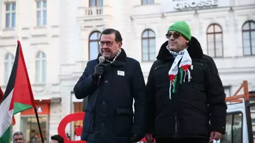 Viyana'da İsrail saldırıları protesto edildi, acil ateşkes çağrısı yapıldı