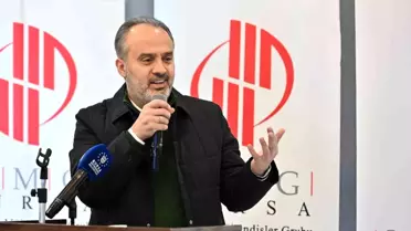 Bursa Büyükşehir Belediye Başkanı Alinur Aktaş, Mimar ve Mühendisler Grubu Bursa Şubesi'nde konuştu