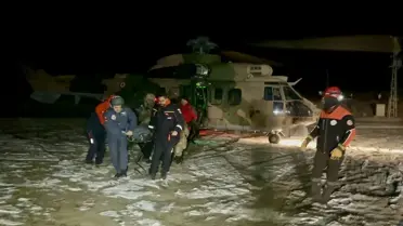 Aksaray'da Hasan Dağı'nda düşen kadın dağcı helikopterle kurtarıldı