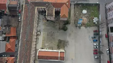 Edirne'deki 1. Murat Lisesi Tarihi Binası Onarımdan Geçiriliyor
