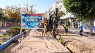 Erdemli'de içme suyu hatları yenileniyor