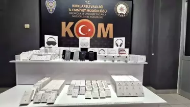 Kırklareli'nde Gümrük Kaçağı Malzemeler Ele Geçirildi