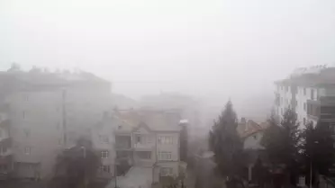 Beyşehir'de sis nedeniyle ulaşımda aksaklık yaşanıyor