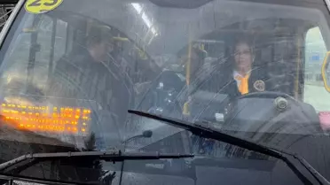 Karabük'te Kadın Minibüs Şoförü Göreve Başladı