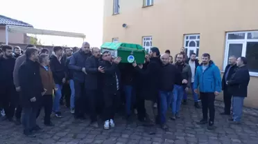 Tekirdağ'da toprak kayması sonucu hayatını kaybeden işçi için cenaze töreni düzenlendi