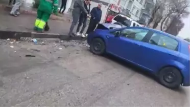Ankara'da cip park halindeki 4 araca çarptı