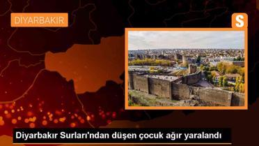 Diyarbakır Surları'ndan düşen 10 yaşındaki çocuk ağır yaralandı