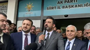 AK Parti'nin Siirt Belediye Başkan adayı Ekrem Olğaç için karşılama töreni düzenlendi