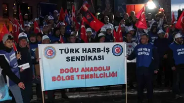 Türk Harb-İş Sendikası Özlük Hakları İçin Basın Açıklaması Yaptı