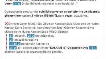 İzmir'de 11 göçmen kaçakçısı ve 92 düzensiz göçmen yakalandı