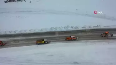 Erzincan'ın yüksek kesimlerinde kar yağışı etkili oldu
