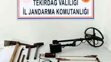 Tekirdağ Malkara'da Kaçak Kazı Yapan 4 Kişi Yakalandı