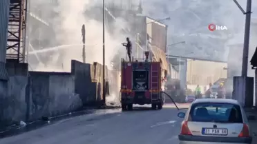 Demir çelik fabrikasında korkutan yangın