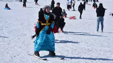 Karacadağ Kayak Merkezi'nde Yarıyıl Tatili Yoğunluğu