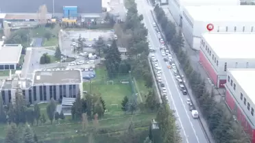 Gebze'de işçilerin rehin alındığı fabrika havadan görüntülendi