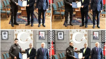 Niğde Valisi, çarşı ve mahalle bekçilerine başarı belgesi verdi