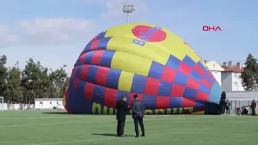 Burdur'da Sıcak Hava Balonları Gösteri Uçuşu Yaptı