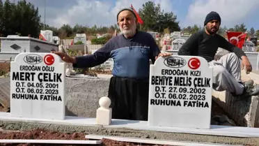 6 Şubat depreminin yıldönümünde Osmaniye'de Asri Mezarlıkta yoğunluk yaşandı