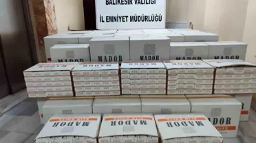 Balıkesir Emniyet Müdürlüğü'nden Kaçakçılık Operasyonu: 670 Bin Boş Makaron Ele Geçirildi