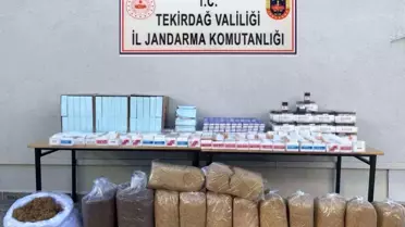 Tekirdağ'da Jandarma Ekipleri Tarafından Makaron ve Tütün Ele Geçirildi