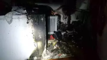 Hatay'da çıkan ev yangını itfaiye ekipleri tarafından söndürüldü
