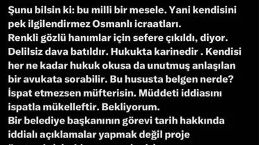 Eskişehir Büyükşehir Belediye Başkanı Yılmaz Büyükerşen'in Osmanlı İmparatorluğu'na yönelik sözleri tepki çekti