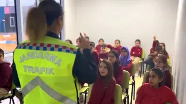 Tekirdağ'da Jandarma Ekipleri Okullarda ve Trafik Eğitim Parkurunda Öğrencilere Eğitim Verdi