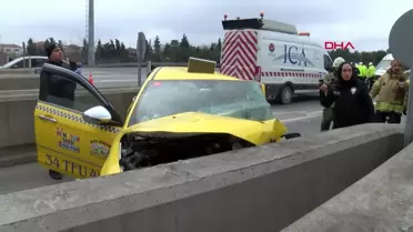 Kuzey Marmara Otoyolu'nda Taksinin Beton Bariyere Çarpması Sonucu 1 Ölü, 1 Yaralı