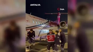 Kalp hastası vatandaş ambulans uçakla Ankara'ya getirildi