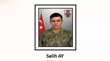 Piyade Sözleşmeli Er Salih Ay, Pençe Kilit Operasyonu'nda Şehit Oldu