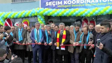 İYİ Parti Melikgazi Belediye Başkan Adayı Sedat Kılınç'ın Seçim Koordinasyon Merkezi Açıldı