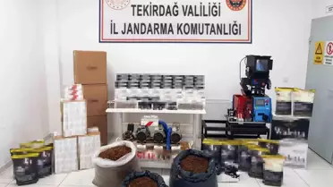 Tekirdağ'da Binlerce Makaron ve Kilolarca Tütün Ele Geçirildi