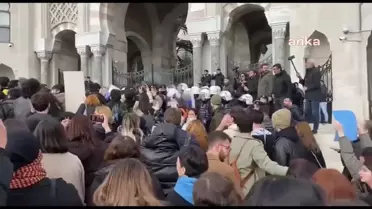 İstanbul Üniversitesi'nde protestolar şiddetlendi, 1 öğrenci yaralandı