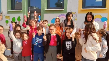Çanakkale'deki Okul Duvarları Sanatla Buluşuyor